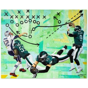 The Philly Special Eagles Super Bowl LII Collage with Engraved Play and  Ticket 28x18 Framed Panorama