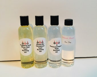 Assorted Holiday Burning Oils Your Choice 2 oz 4 oz, 8 oz.