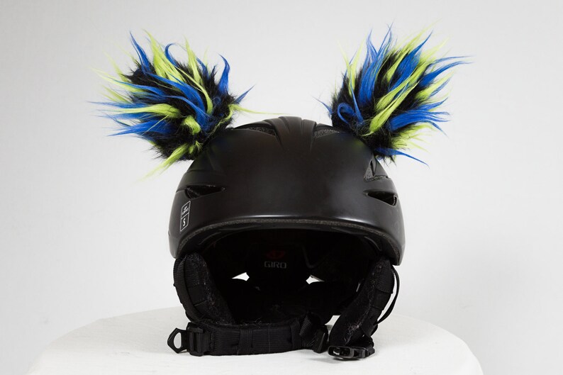 Spiky Faux Fur Cat Ears for kids and adults Ski Helmet Etsy