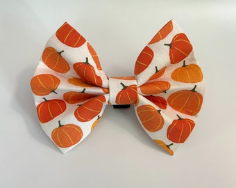 Dog Collar Bow Tie - Pumpkin PSL Pumpkin spice fall pumpkin print