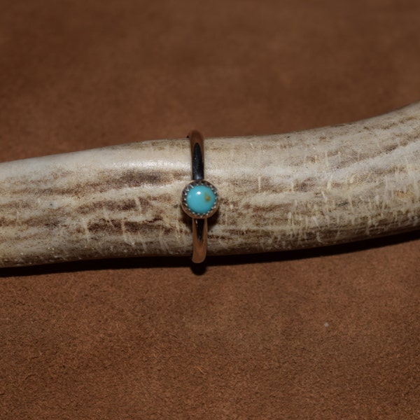 Turquoise and sterling silver ring