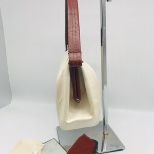 Vintage Goldsmith Soft Leather Winter White Handbag With Original ...