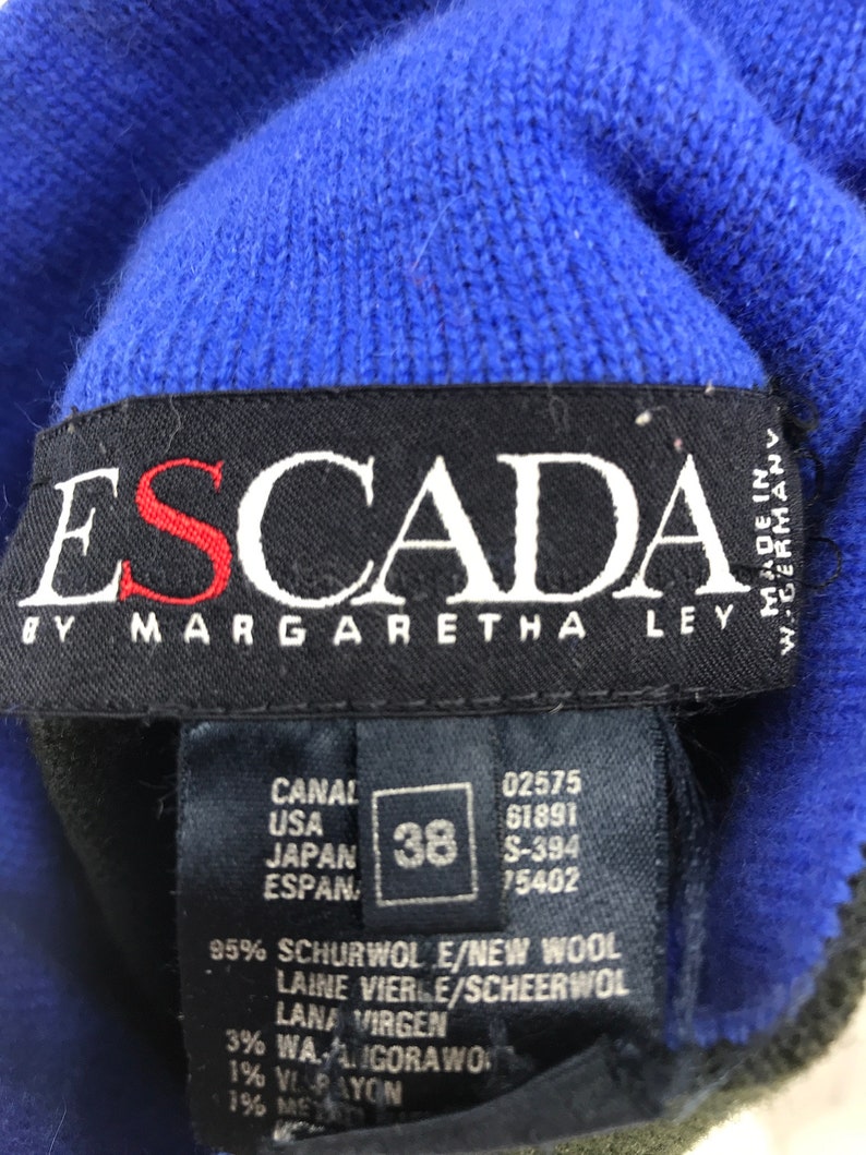 Vintage Escada by Margaretha Ley black wool with sequins 38 size s