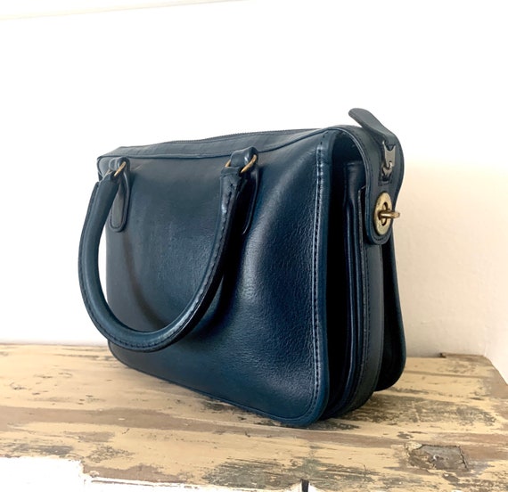 Bonnie Cashin Blue Leather Handbag - image 1