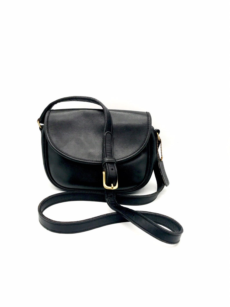 Vintage Coach Bag Made in the United States Black 70s With Etsy