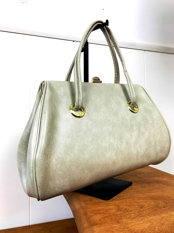 Large Vintage Handbag - Grey / Marbled