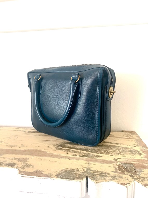 Bonnie Cashin Blue Leather Handbag - image 9