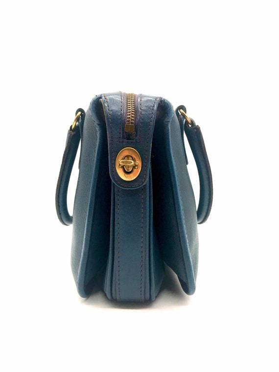 Bonnie Cashin Blue Leather Handbag - image 2