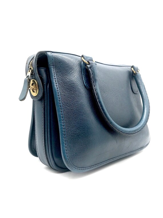 Bonnie Cashin Blue Leather Handbag - image 4