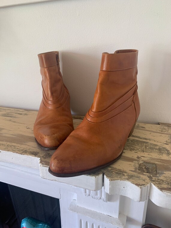 Stacked shop leather sole