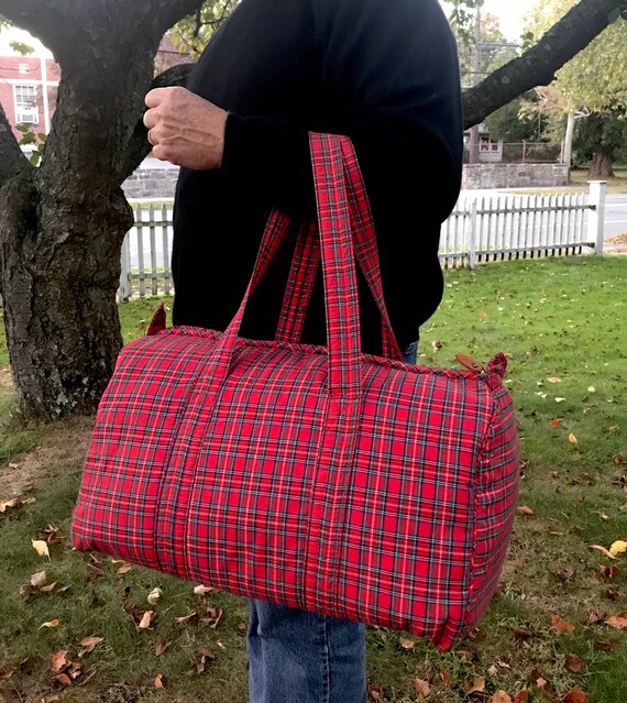 Tartan overnight bag sale
