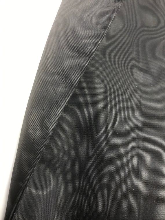 50s dress vintage black taffeta button down belte… - image 9