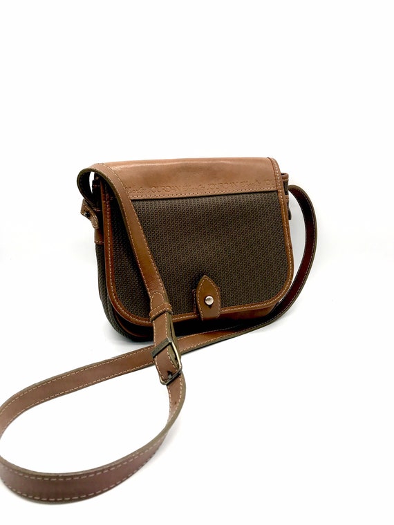 Charles Jordan handbag brown and tan shoulder bag