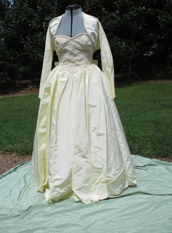 Sale Wedding Gown Strapless With Jacket Detachable Bow And Etsy