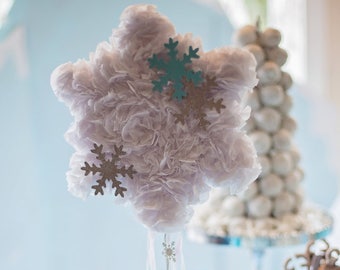 Snowflake Cake Pop Stand, Winter ONEerland, Frozen Party Centerpiece