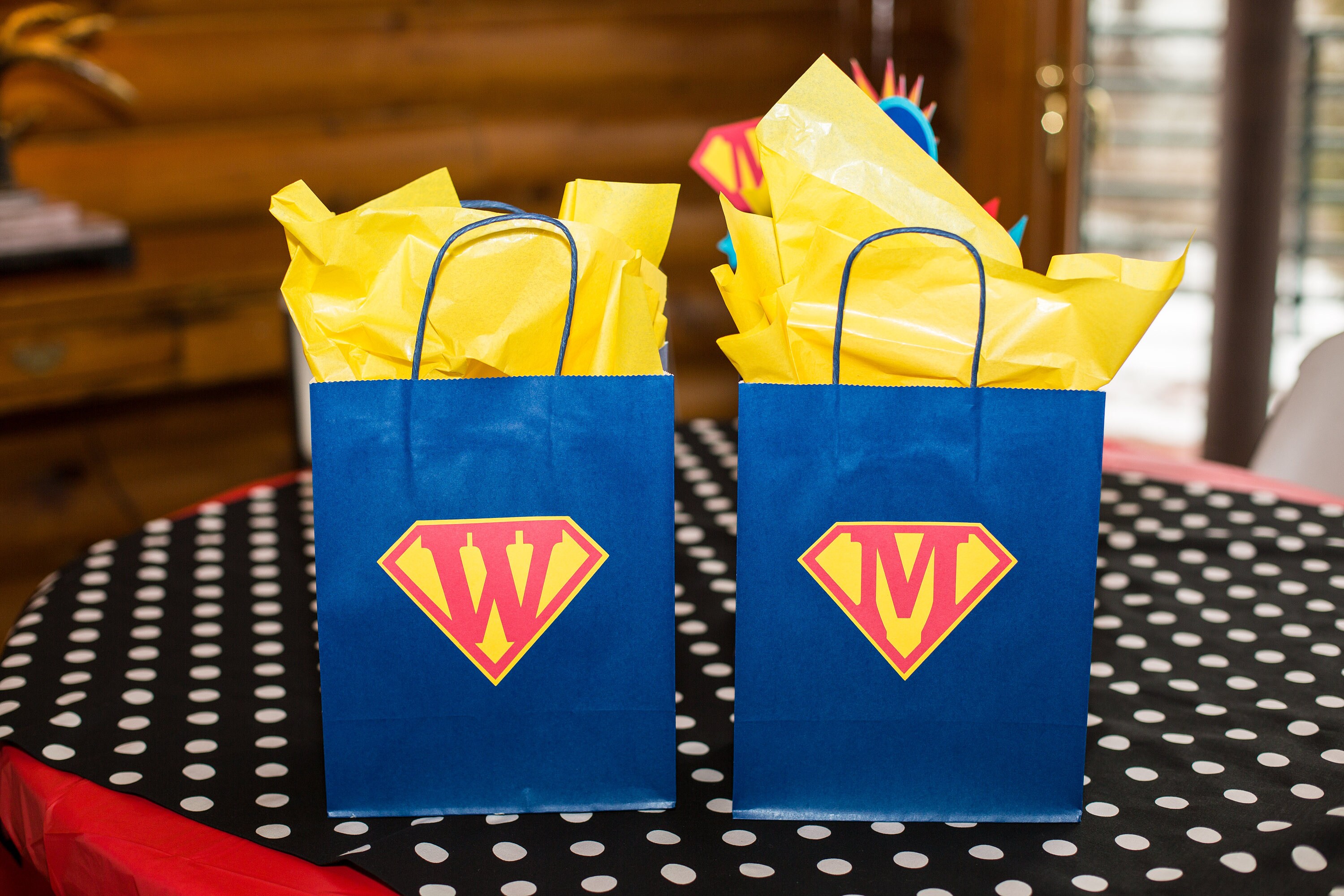 Superman Justice league superheroes favors Superman Favor bags