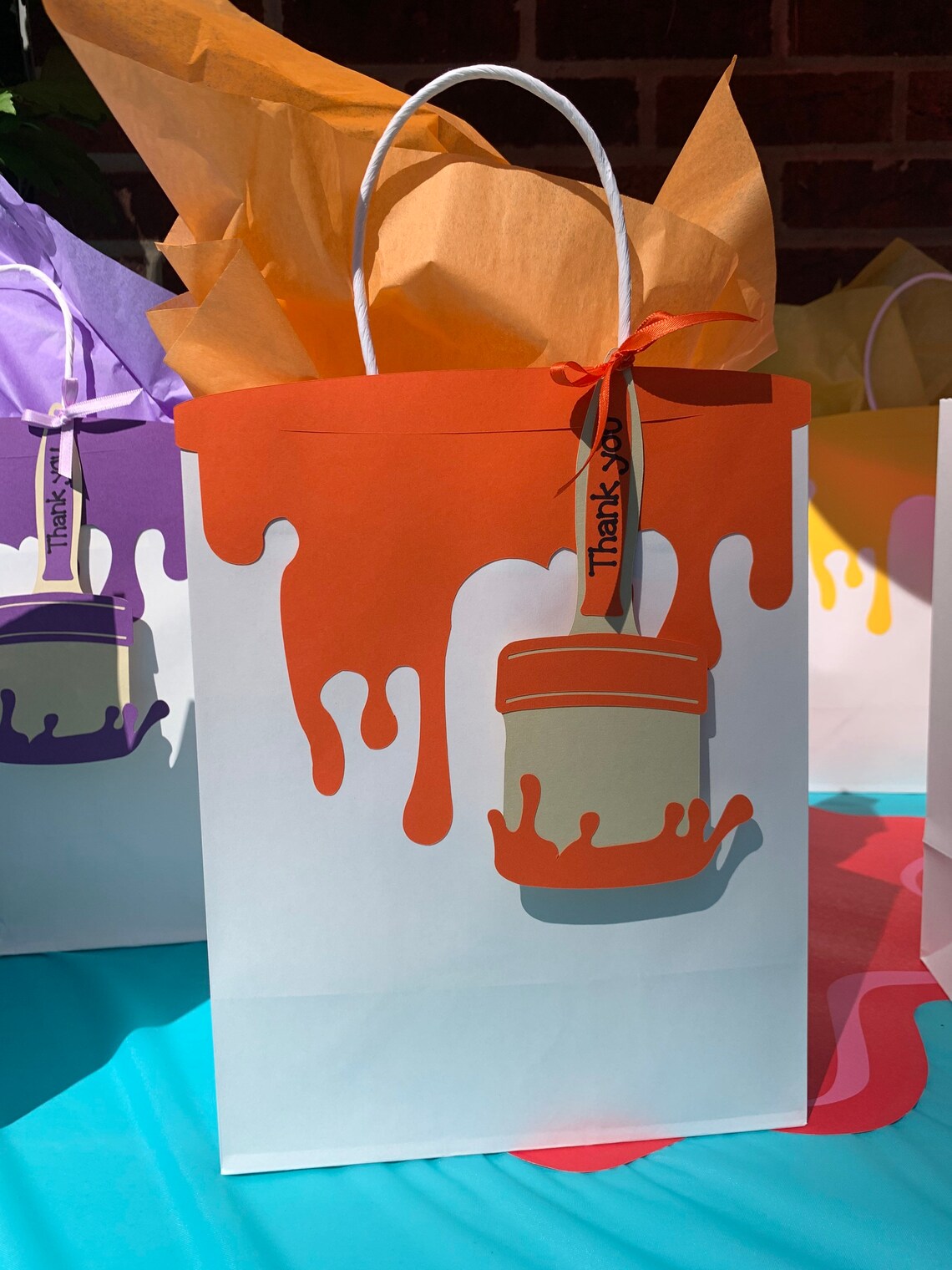 Art Party Favor Bags Paint Party Favor Bags Paintbrush bags Etsy