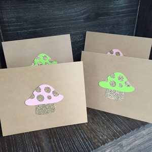 10 Enchanted Forest Cards, Woodland Party Cards, Fairy Party Cards, Enchanted Forest Thank you, Mushroom Cards