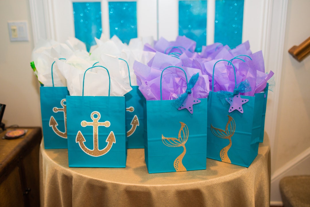Mermaid Party Favor Bags Under the Sea Party Bags Ocean - Etsy
