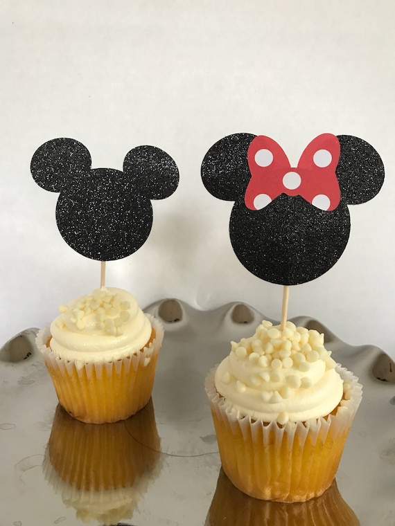 Mickey/Minney cupcake toppers, Mickey/Minnie food picks, Mickey Mouse clubhouse party, Minnie Party Il_570xn