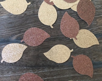 Thanksgiving Table Decor, Large Glittered Elm Leaf Confetti, Fall Glitter Confetti, Woodland Confetti, Leaf Table Scatter