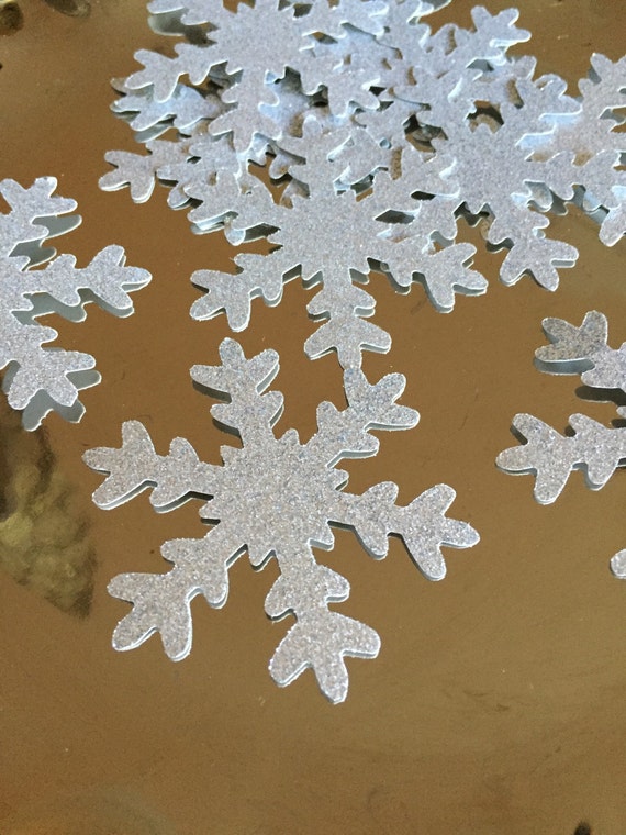 Large Glitter Snowflake Table Confetti 25CT, Winter ONEderland Party, Holiday Party, Frozen Party, Christmas Party Il_570xn