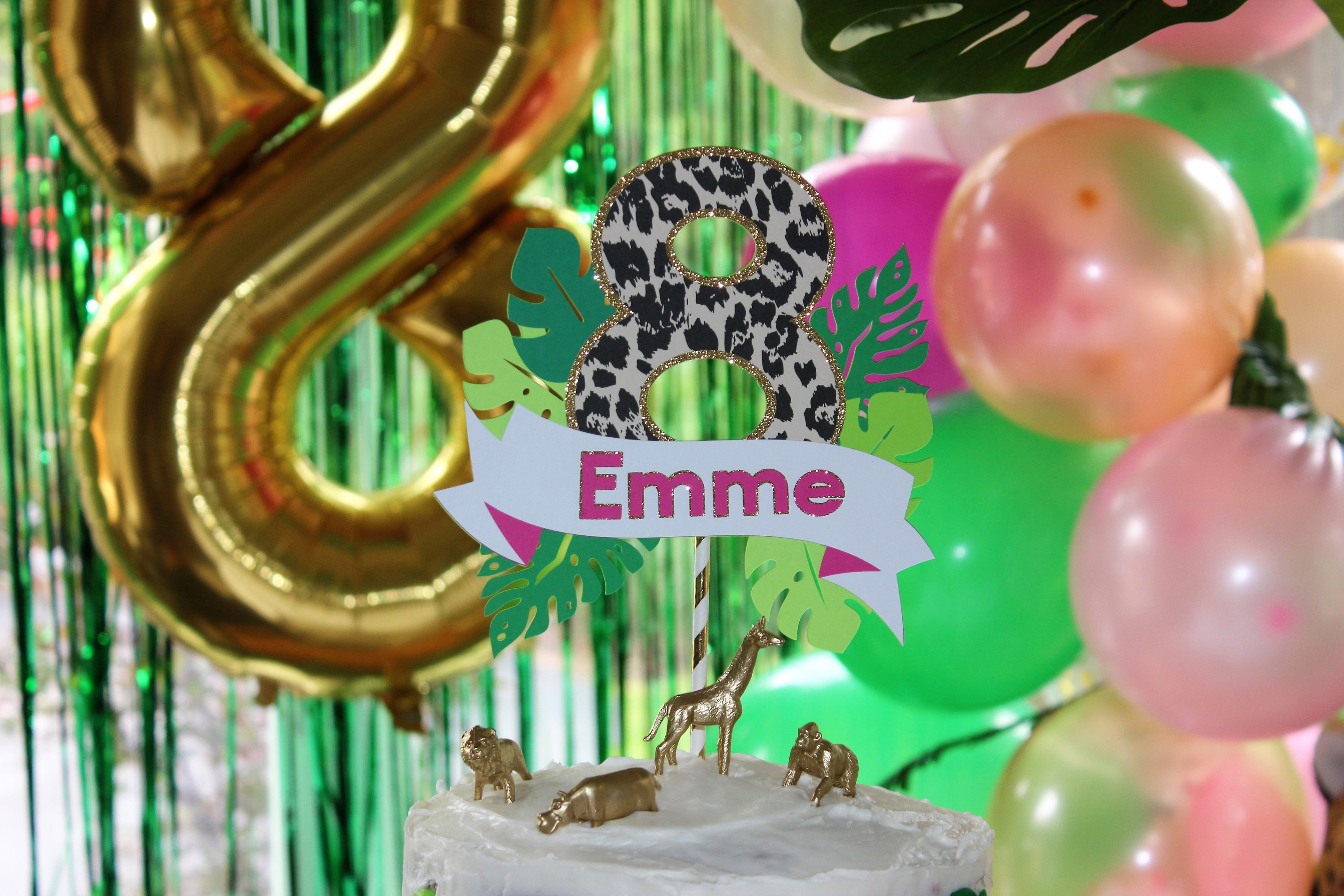 Jungle Cake Topper Wild One Cake Topper Safari Party Cake - Etsy