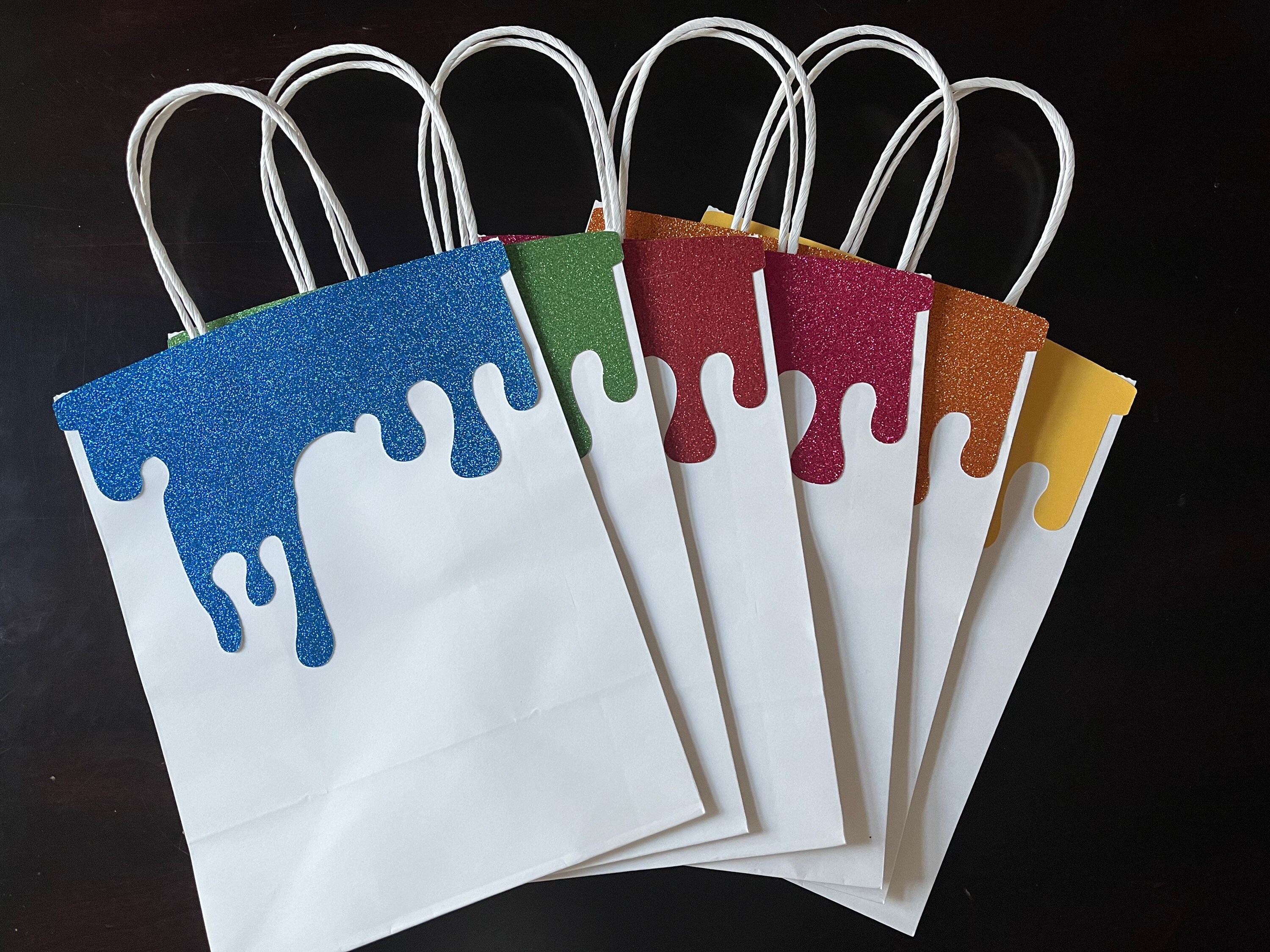 Art Party Favor Bags Paint Party Favor Bags Paintbrush Bags Etsy