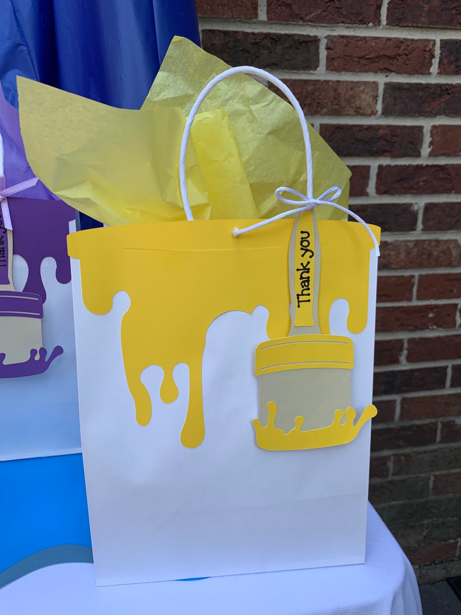 Art Party Favor Bags Paint Party Favor Bags Paintbrush Bags Etsy