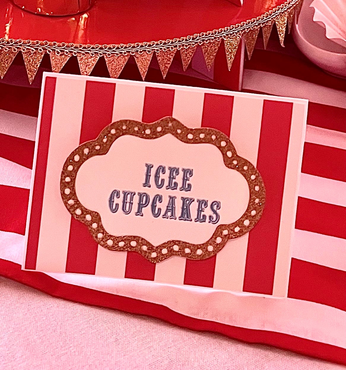 Circus Carnival Food Labels, Red and Gold, Set of 12 - Etsy