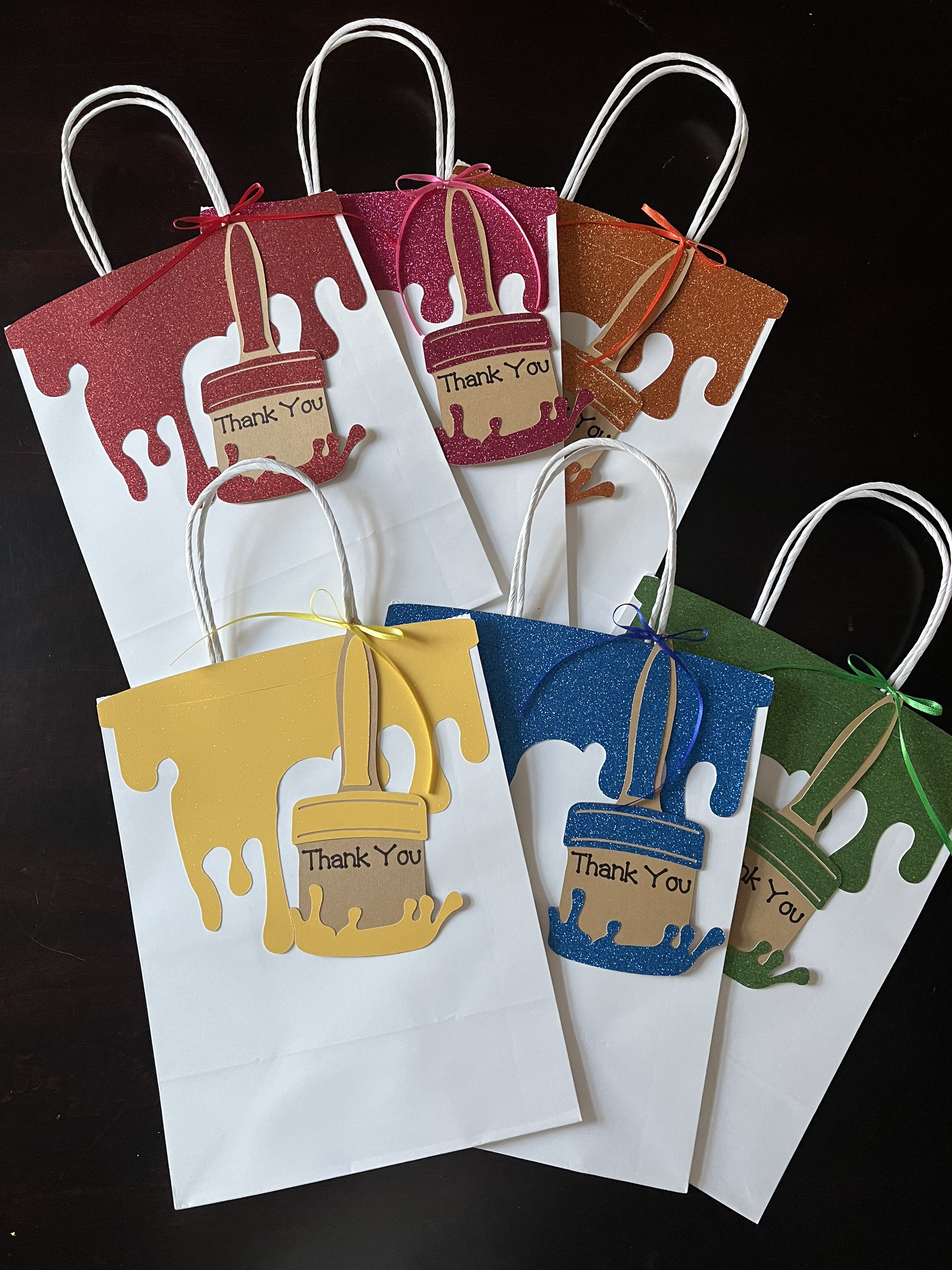 Art Party Favor Bags Paint Party Favor Bags Paintbrush Bags Etsy