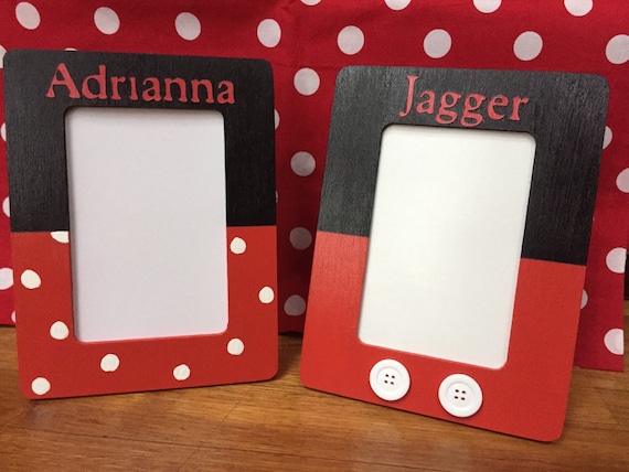 4x6 Personalized Minnie or Mickey Frames, custom frame, mickey birthday party, minnie birthday party Il_570xn