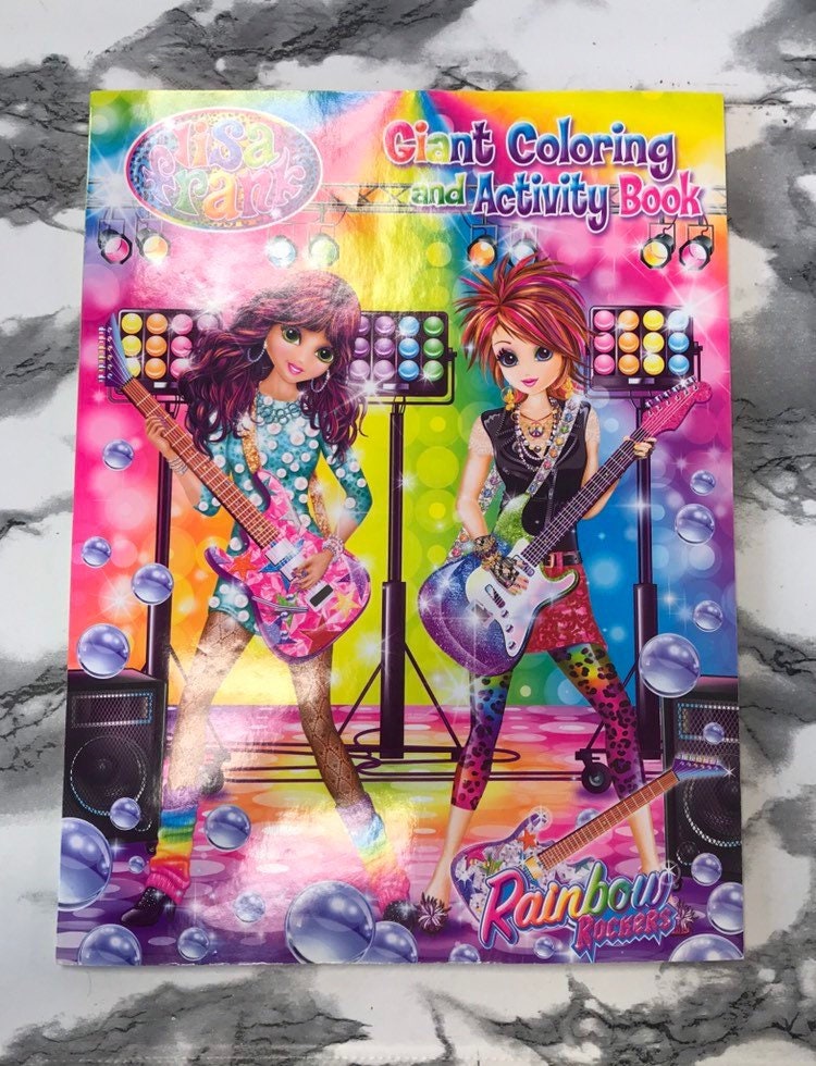 Download Lisa Frank Rainbow Rockers Coloring Bookadult Etsy