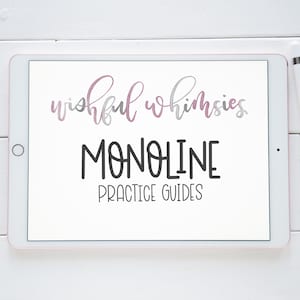 Sans Serif Monoline Lettering Guides - Digital Practice Sheets - Etsy