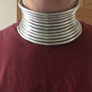aluminum neck coil tribal style neckpiece 3577