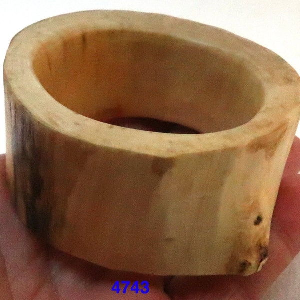 organic form maple wood bangle bracelet size S 4743