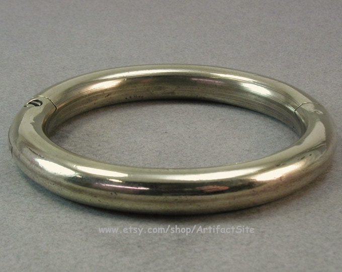 Heavy Locking Bangle Bracelet 3908 Etsy