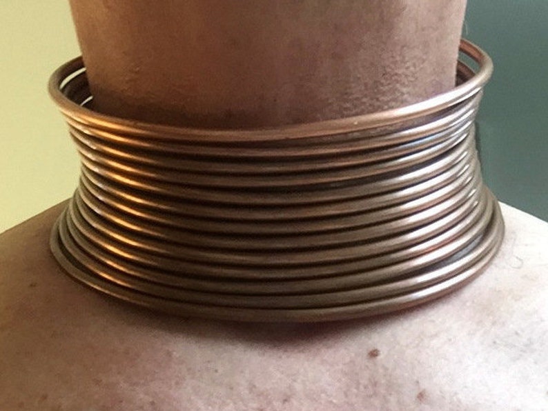 Copper Neck Coil Replica Tribal Fashion Necklace Idzilla Neck Etsy