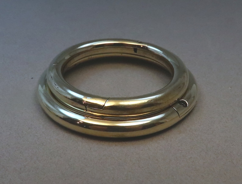 Heavy Locking Bangle Bracelet 3908 Etsy UK