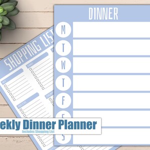 Meal Planner, Printable Meal Plan, Printable Shopping List, Lose Weight, Get Healthy, Weekly Menu Planner, Dinner Planner, Menu Template