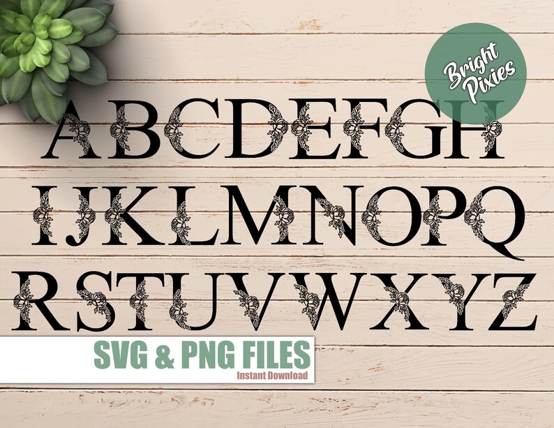 26 Letters Alphabet, Svg Alphabet, Svg Lettering, Svg Monogram, Coffee ...