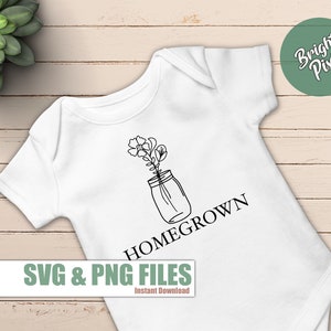 Homegrown SVG, Country Baby svg, baby onesie svg, western baby design svg, southern style svg, cricut cut file, png jpg country music