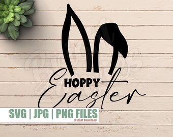 Hoppy Easter SVG, Easter svg, easter png, easter bunny svg, easter shirt svg, easter onesie svg, kids easter shirt svg, happy easter svg