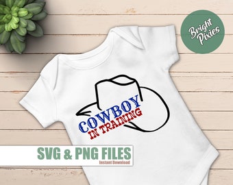 Cowboy in training svg, Country Baby svg, baby onesie svg, western baby design svg, southern style svg, cricut cut file, png jpg, baby boy