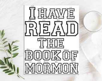 The Book of Mormon Reading Chart- 8.5" x 11" Digital Print - PDF