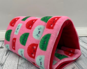 READY TO SHIP | Guinea Pig regular size tunnel | fleece foam tunnel with potty pad | Christmas | Gumdrops