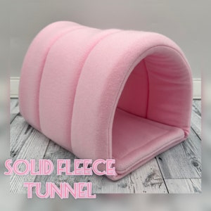Guinea Pig Fleece Tunnel | Guinea pig bed | Guinea pig sleep | Guinea pig fleece bed | Solid fleece colors
