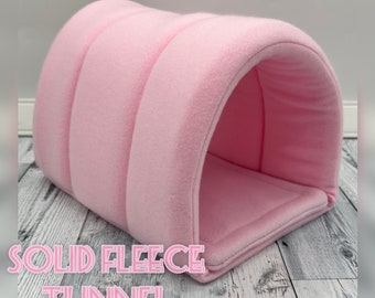 Guinea Pig Fleece Tunnel | Guinea pig bed | Guinea pig sleep | Guinea pig fleece bed | Solid fleece colors