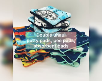 Guinea Pig Potty Pads: Fleece Pee Pads with Double Uhaul (Two Pack)