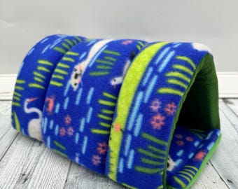 READY TO SHIP Guinea Pig regular size tunnel | fleece and foam tunnel with potty pad |